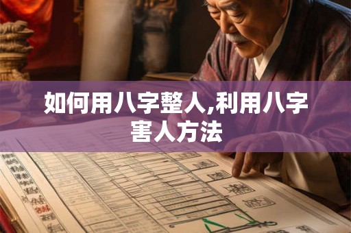 如何用八字整人,利用八字害人方法
