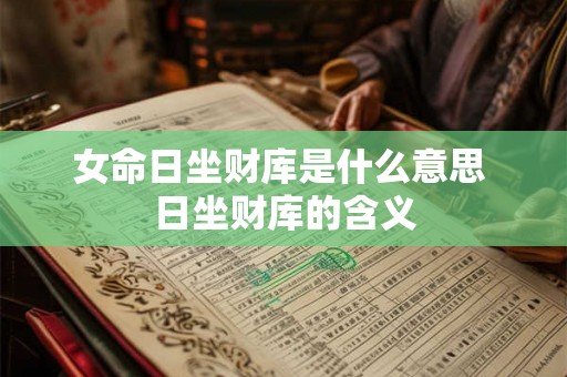 女命日坐财库是什么意思 日坐财库的含义 女命日坐财库是什么意思 日坐财库的含义