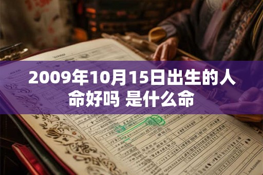 2009年10月15日出生的人命好吗 是什么命