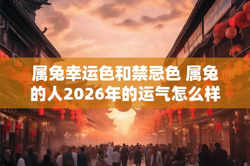 属兔幸运色和禁忌色 属兔的人2026年的运气怎么样