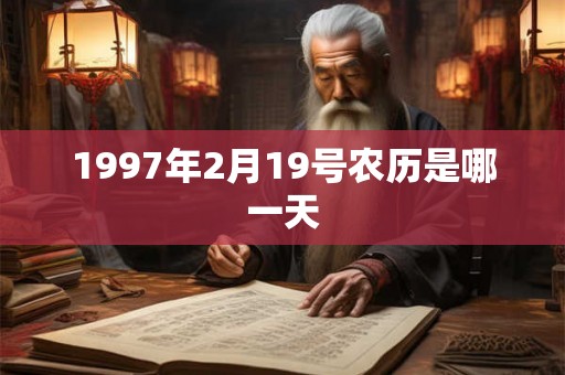 1997年2月19号农历是哪一天