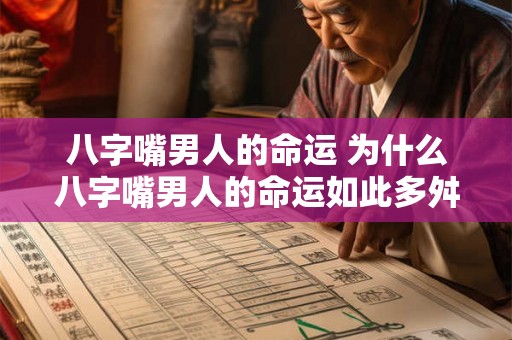 八字嘴男人的命运 为什么八字嘴男人的命运如此多舛