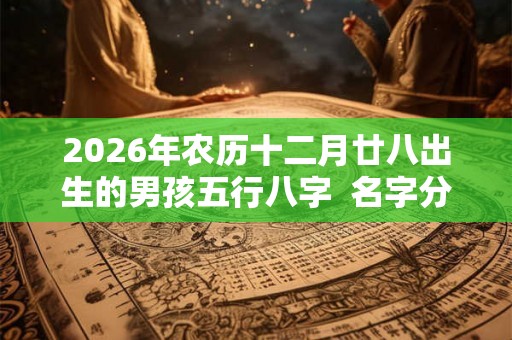 2026年农历十二月廿八出生的男孩五行八字 名字分享 2026年农历十二月廿八出生的男孩五行八字 名字分享