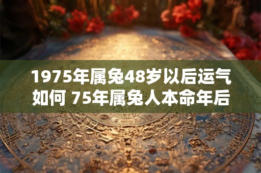 1975年属兔48岁以后运气如何 75年属兔人本命年后运势走向