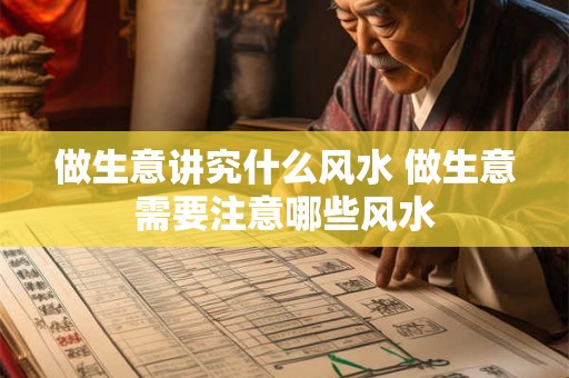 做生意讲究什么风水 做生意需要注意哪些风水