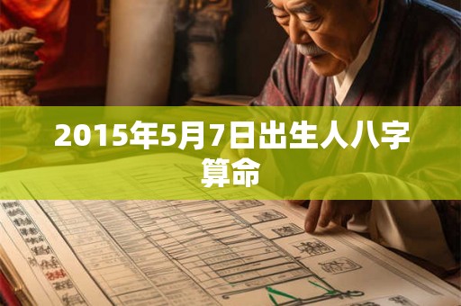 2015年5月7日出生人八字算命