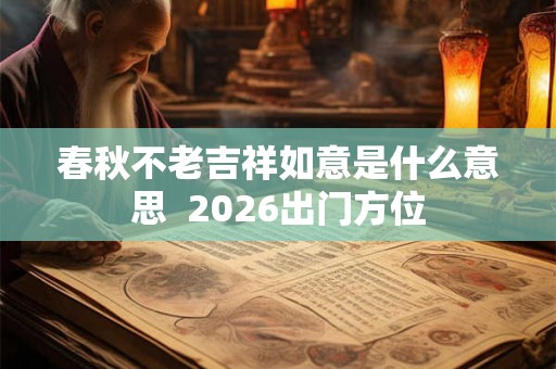 春秋不老吉祥如意是什么意思  2026出门方位