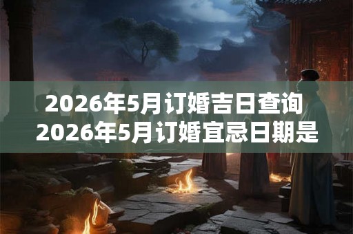 2026年5月订婚吉日查询 2026年5月订婚宜忌日期是哪些
