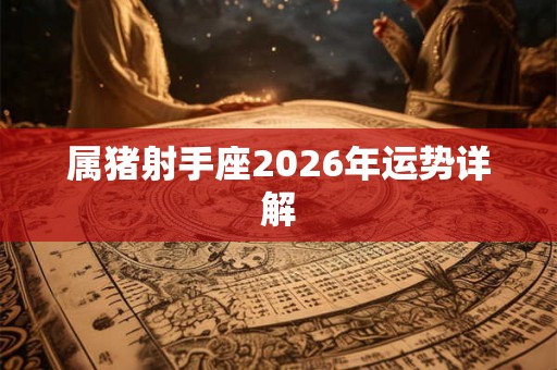 属猪射手座2026年运势详解