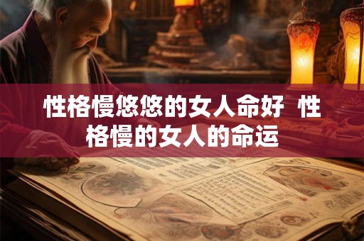 性格慢悠悠的女人命好 性格慢的女人的命运 性格慢悠悠的女人命好 性格慢的女人的命运