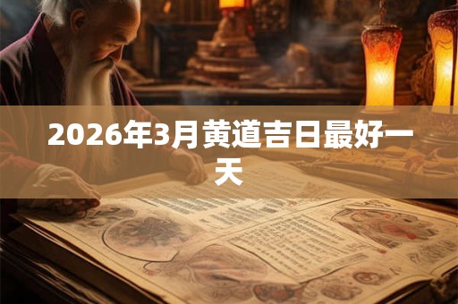 2026年3月黄道吉日最好一天