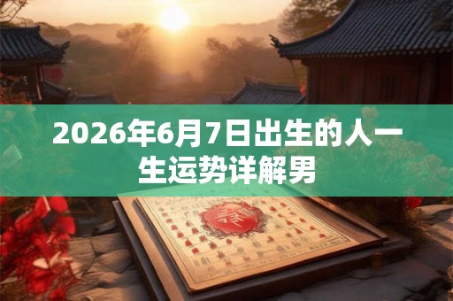 2026年6月7日出生的人一生运势详解男