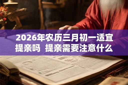 2026年农历三月初一适宜提亲吗  提亲需要注意什么