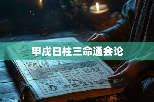 甲戌日柱三命通会论