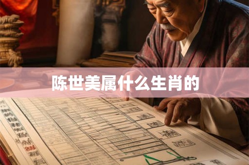 陈世美属什么生肖的 陈世美属什么生肖的