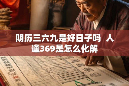 阴历三六九是好日子吗  人逢369是怎么化解