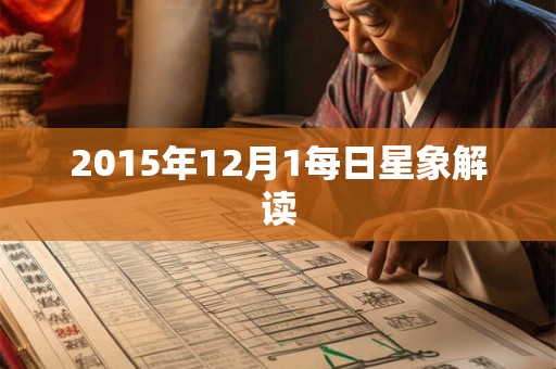 2015年12月1每日星象解读