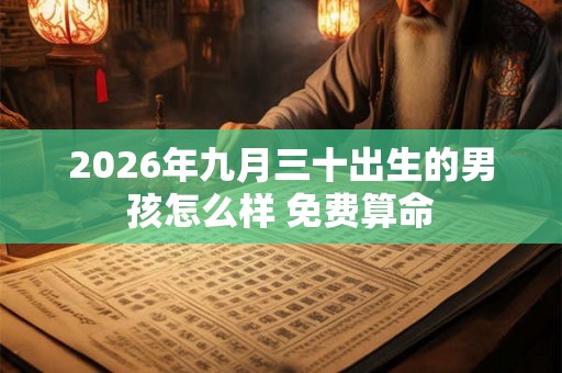 2026年九月三十出生的男孩怎么样 免费算命