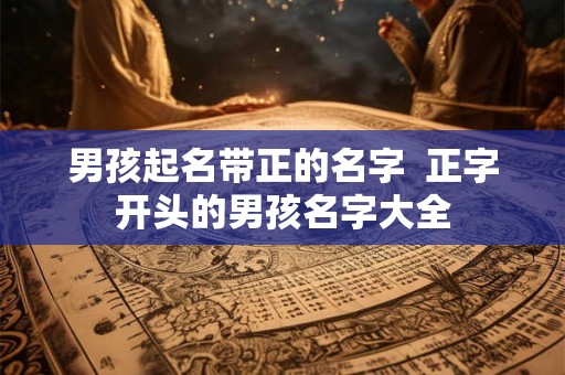 男孩起名带正的名字 正字开头的男孩名字大全 男孩起名带正的名字 正字开头的男孩名字大全
