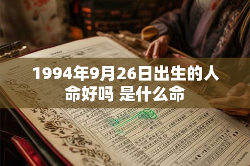1994年9月26日出生的人命好吗 是什么命