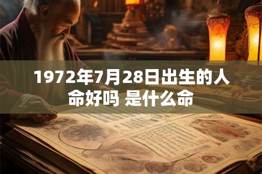 1972年7月28日出生的人命好吗 是什么命 1972年7月28日出生的人命好吗 是什么命