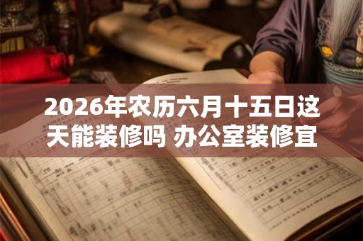 2026年农历六月十五日这天能装修吗 办公室装修宜忌