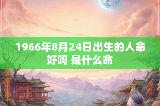 1966年8月24日出生的人命好吗 是什么命