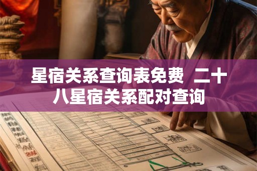 星宿关系查询表免费 二十八星宿关系配对查询 星宿关系查询表免费 二十八星宿关系配对查询