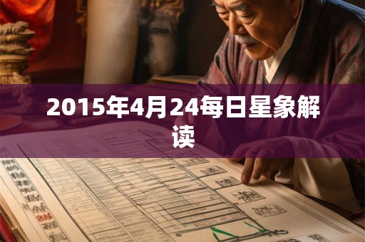 2015年4月24每日星象解读