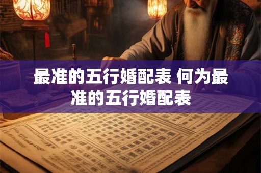 最准的五行婚配表 何为最准的五行婚配表