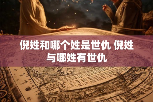 倪姓和哪个姓是世仇 倪姓与哪姓有世仇