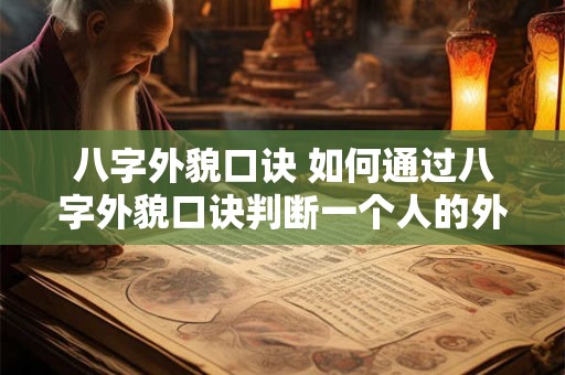八字外貌口诀 如何通过八字外貌口诀判断一个人的外貌特征