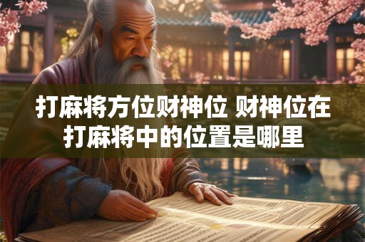 打麻将方位财神位 财神位在打麻将中的位置是哪里 打麻将方位财神位 财神位在打麻将中的位置是哪里