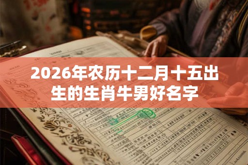 2026年农历十二月十五出生的生肖牛男好名字