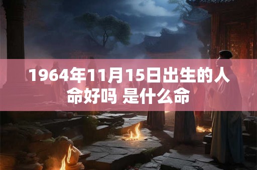 1964年11月15日出生的人命好吗 是什么命