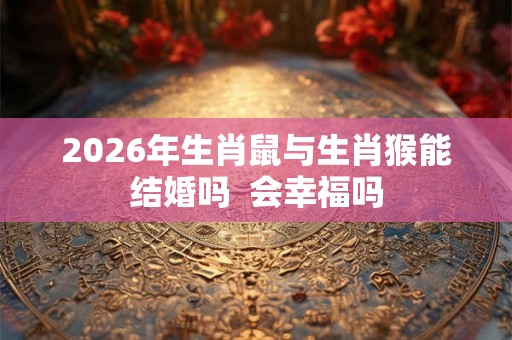 2026年生肖鼠与生肖猴能结婚吗  会幸福吗