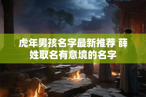 虎年男孩名字最新推荐 薛姓取名有意境的名字