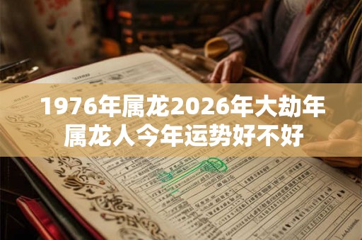 1976年属龙2026年大劫年 属龙人今年运势好不好
