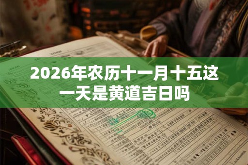 2026年农历十一月十五这一天是黄道吉日吗 2026年农历十一月十五这一天是黄道吉日吗