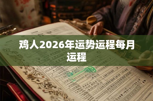 鸡人2026年运势运程每月运程 鸡人2026年运势运程每月运程