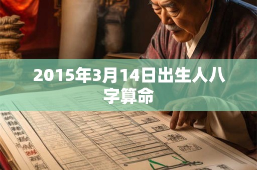 2015年3月14日出生人八字算命