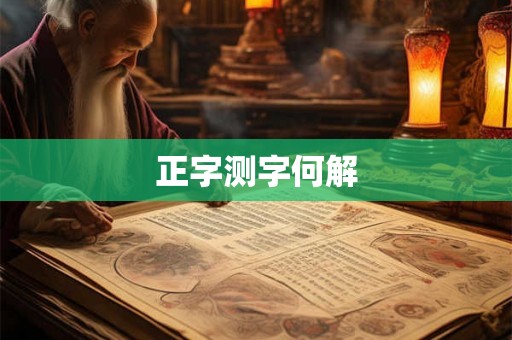正字测字何解