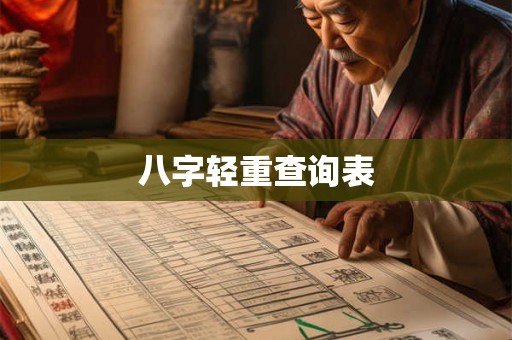 八字轻重查询表 八字轻重查询表