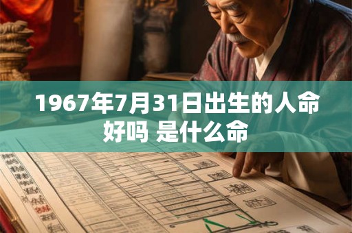 1967年7月31日出生的人命好吗 是什么命 1967年7月31日出生的人命好吗 是什么命