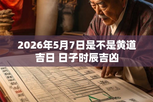 2026年5月7日是不是黄道吉日 日子时辰吉凶