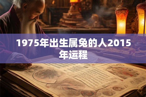 1975年出生属兔的人2015年运程 1975年出生属兔的人2015年运程