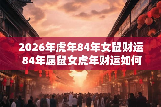 2026年虎年84年女鼠财运 84年属鼠女虎年财运如何 2026年虎年84年女鼠财运 84年属鼠女虎年财运如何
