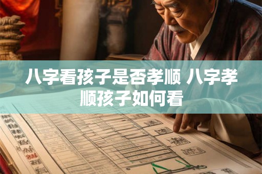 八字看孩子是否孝顺 八字孝顺孩子如何看