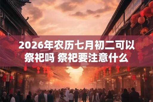 2026年农历七月初二可以祭祀吗 祭祀要注意什么
