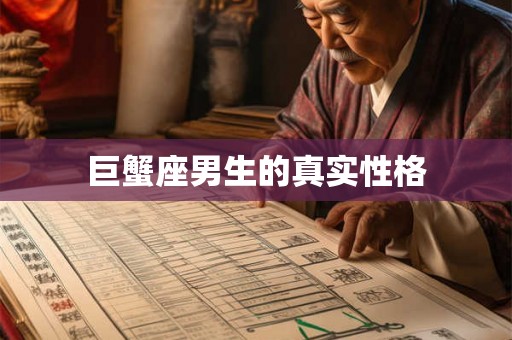 巨蟹座男生的真实性格